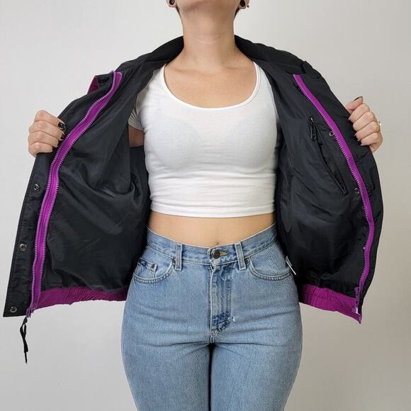 Vintage 90s Colorblock Columbia Nylon Ski Jacket - M - Picture 5 of 11